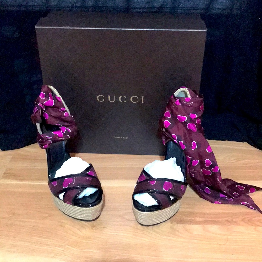 Authentic Gucci wedge sandals
